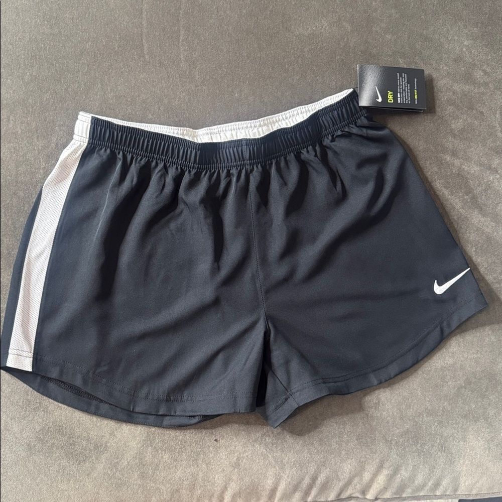 Women’s Nike Dri-Fit Sport Shorts Black Drawstring Waist 894497-010 Size L NWT